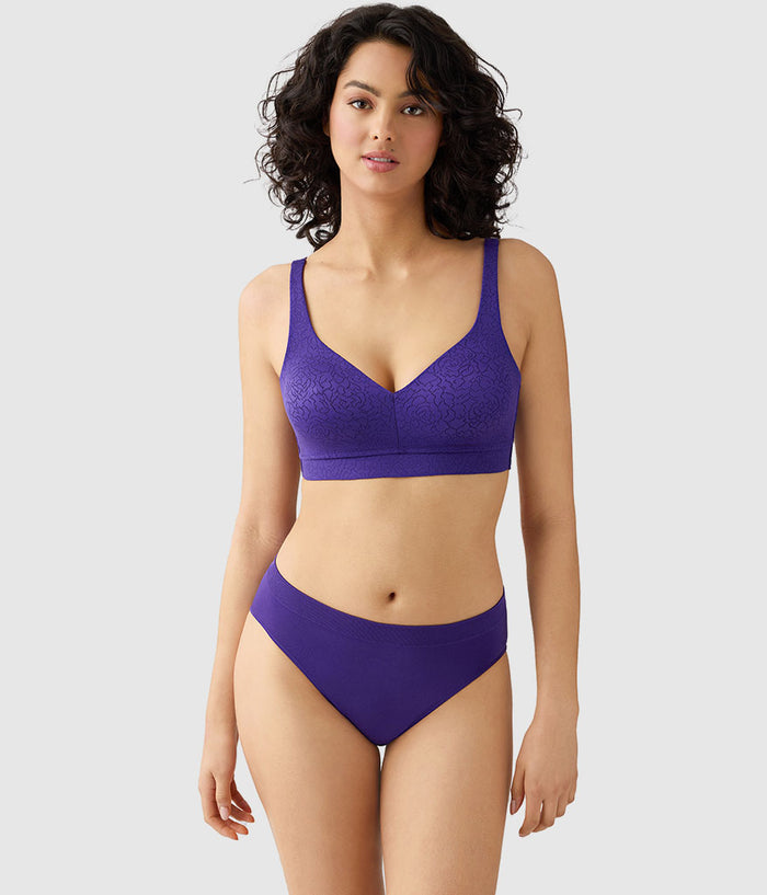 Inside Job™  Wire Free Bra: Purple Indigo