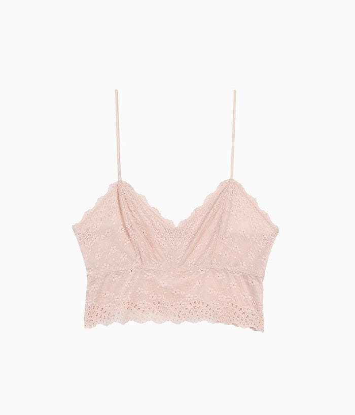 Inspired Eyelet Bralette: Rose Smoke