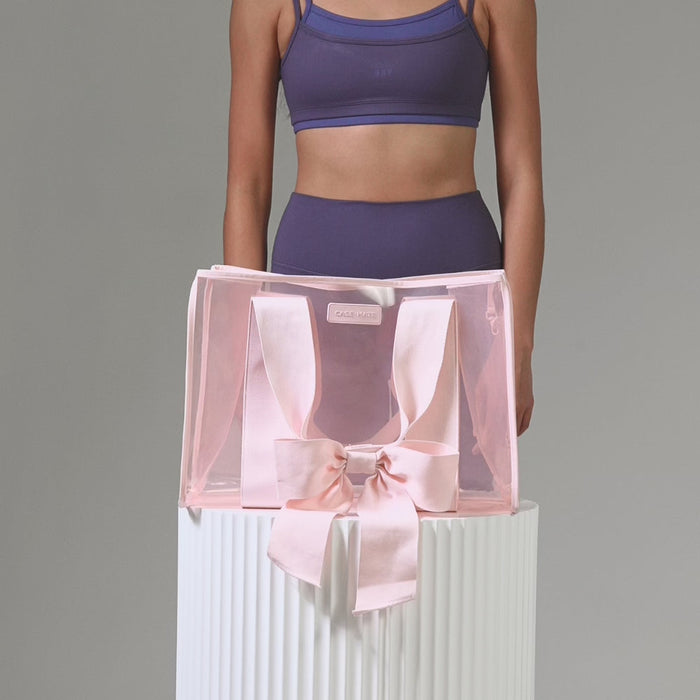 Jelly Bow Tote with Phone Pouch | Ballet Pink