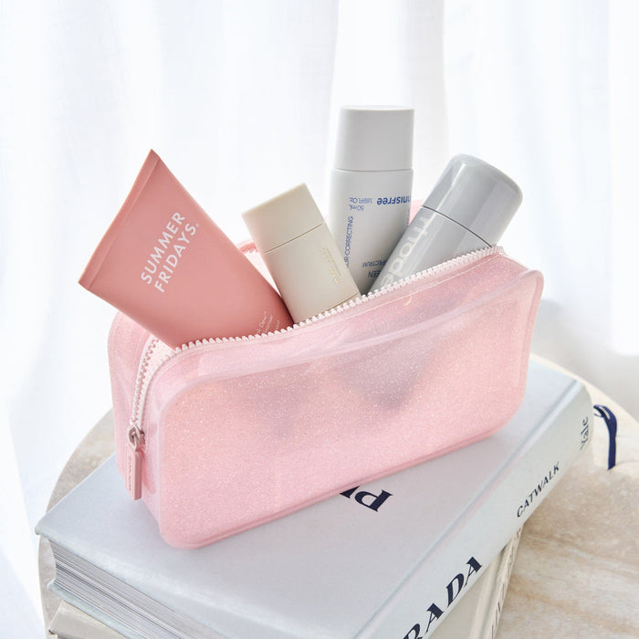 Jelly Makeup Bag | Ballet Pink Twinkle