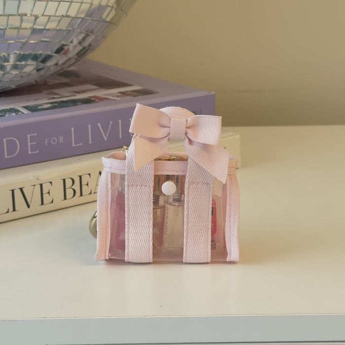 Jelly Tote Key Chain | Ballet Pink Bow