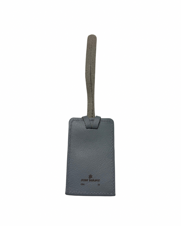 Jon Hart Bag Tag | Steel Leather