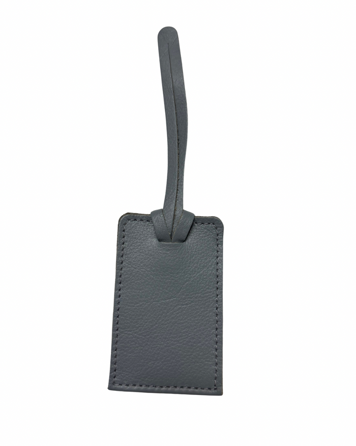 Jon Hart Bag Tag | Steel Leather