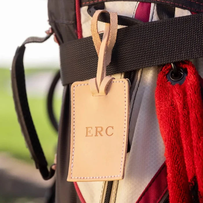 Jon Hart Bag Tag | Steel Leather