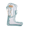 Jon Hart Clear Tall Boot Bag | Ice Blue Coated Canvas