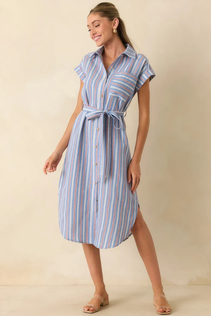 Jules Dress | Starboard Stripe Print