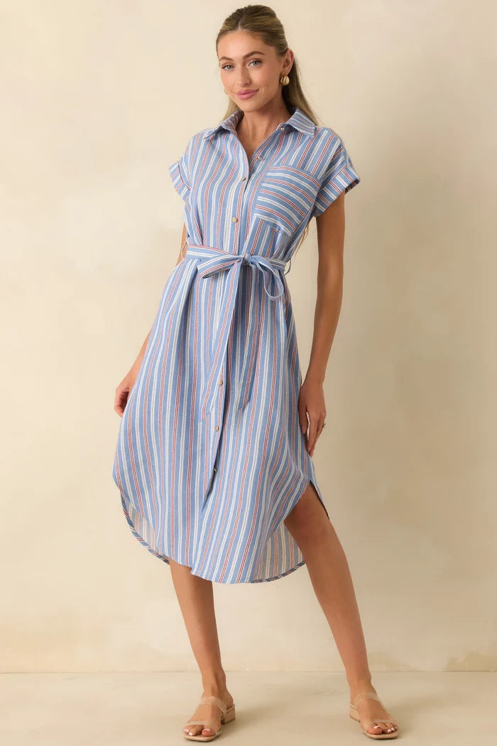 Jules Dress | Starboard Stripe Print