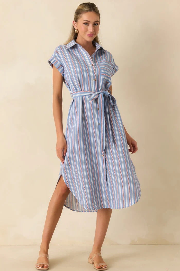Jules Dress | Starboard Stripe Print