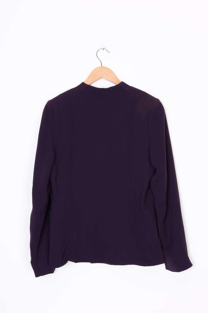 juliette hogan Womens Purple Blazer Size 8