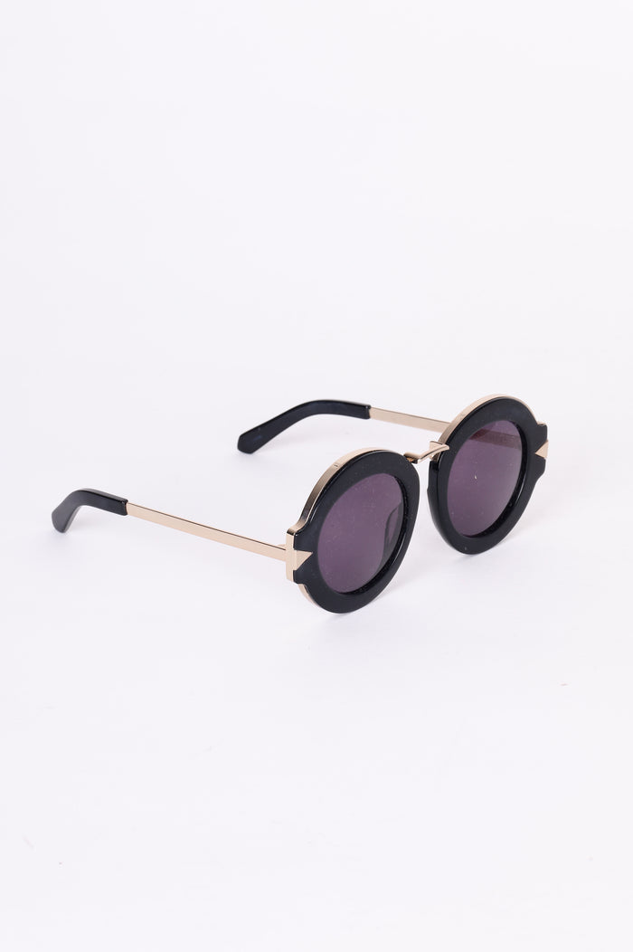Karen Walker Womens Black Sunglasses Size O/S