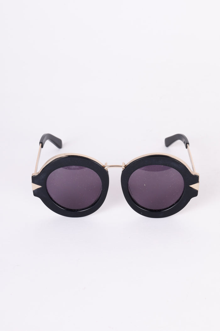 Karen Walker Womens Black Sunglasses Size O/S