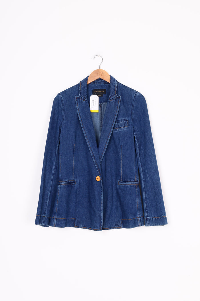 Karen Walker Womens Blue Blazer Size 6
