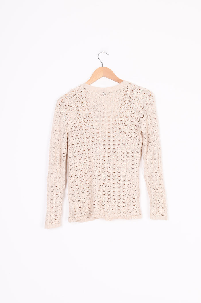 Kate Sylvester Womens Beige Cardigan Size 8