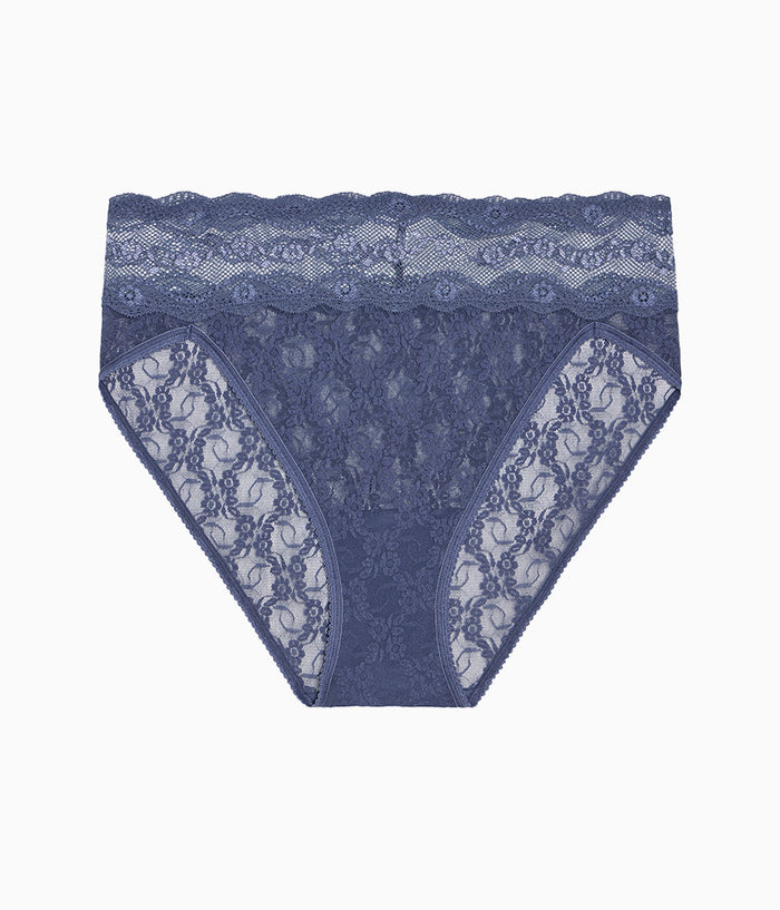 Lace Kiss Hi-Leg: Crown Blue