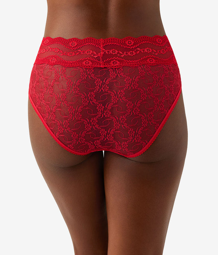 Lace Kiss Hi-Leg Panty Pack: White/Crimson Red/Night