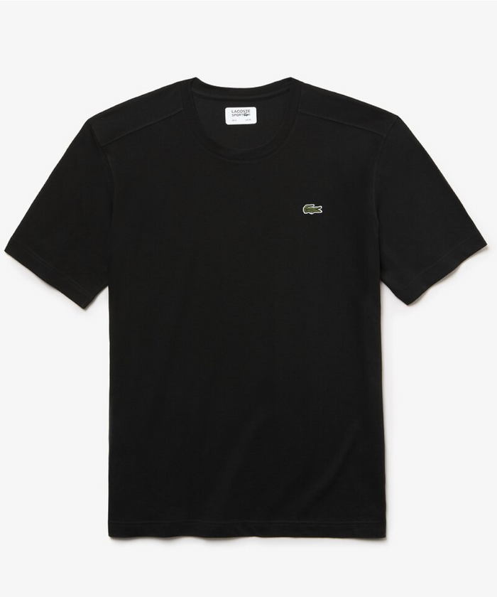 Lacoste Essentials Crew Neck Sports Tee (Black)
