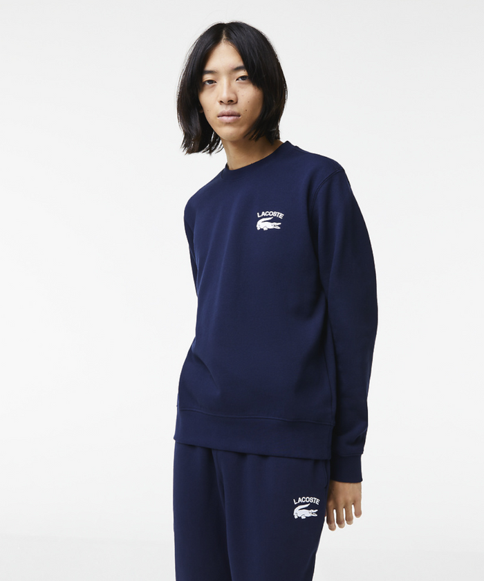 Lacoste Soft Branding Crew Neck Sweater (Navy)