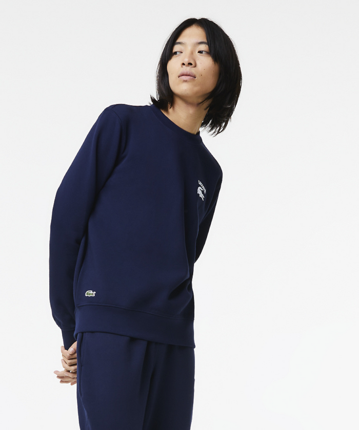 Lacoste Soft Branding Crew Neck Sweater (Navy)
