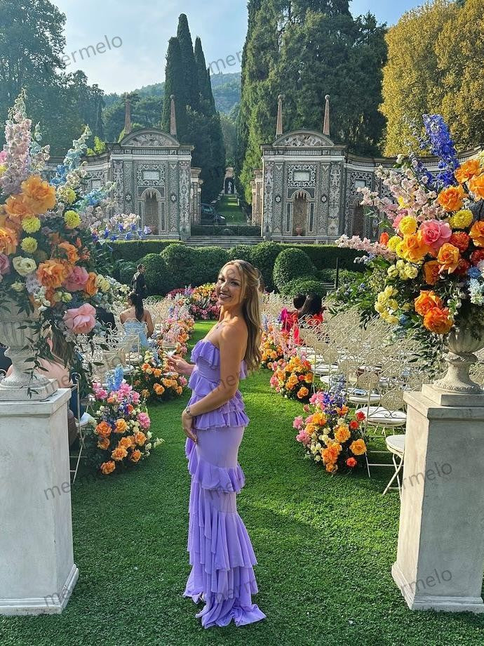 Lavender Long Prom Dress, Elegant Evening Party Dress