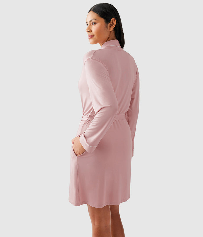 Lease to Lounge Robe: Blush Pink