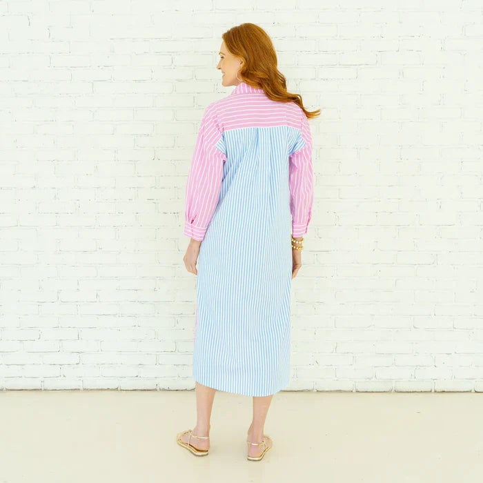 Libby Stripe Dress Pink