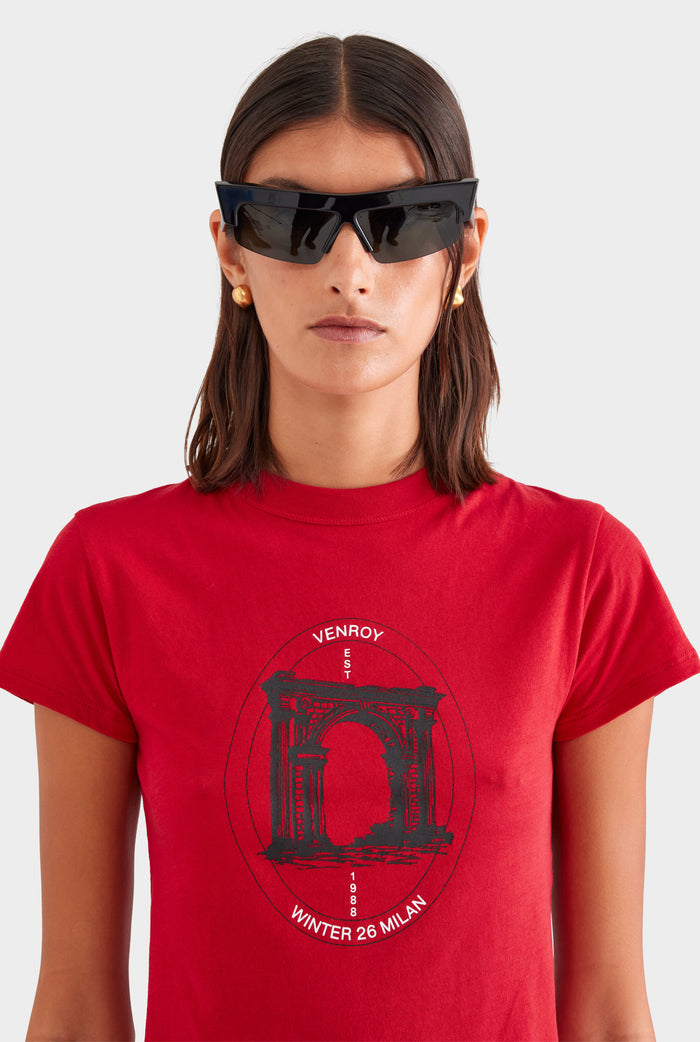 Lightweight Cotton Baby Tee - Milano/Red