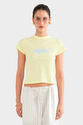 Lightweight Cotton Baby Tee - Pale Yellow/Hydra