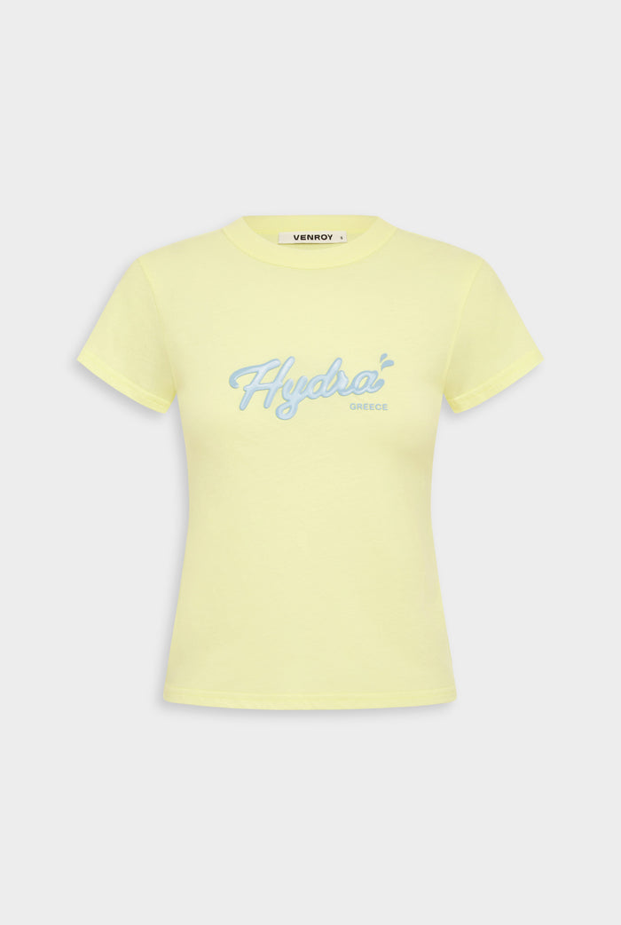 Venroy Lightweight Cotton Baby Tee - Pale Yellow/Hydra