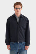 Lightweight Wool Silk Jacket - Black