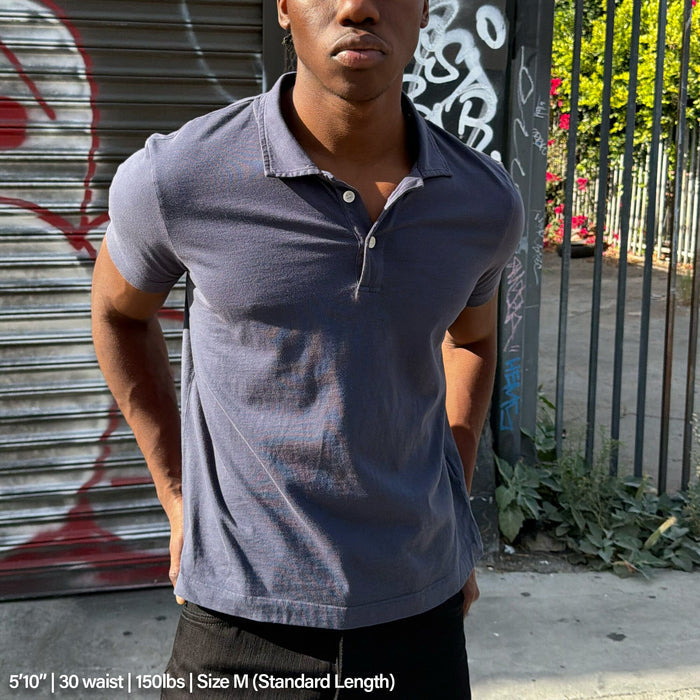 Los Feliz Crop Muscle Polo | Lightknit T-Shirt Vintage Navy II