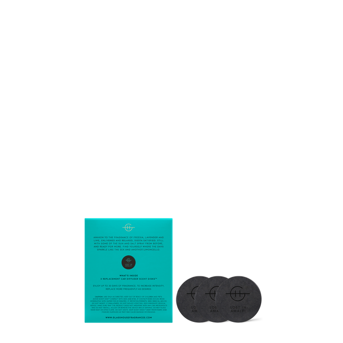 Lost in Amalfi Car Diffuser Refill |  3 Scent Disks