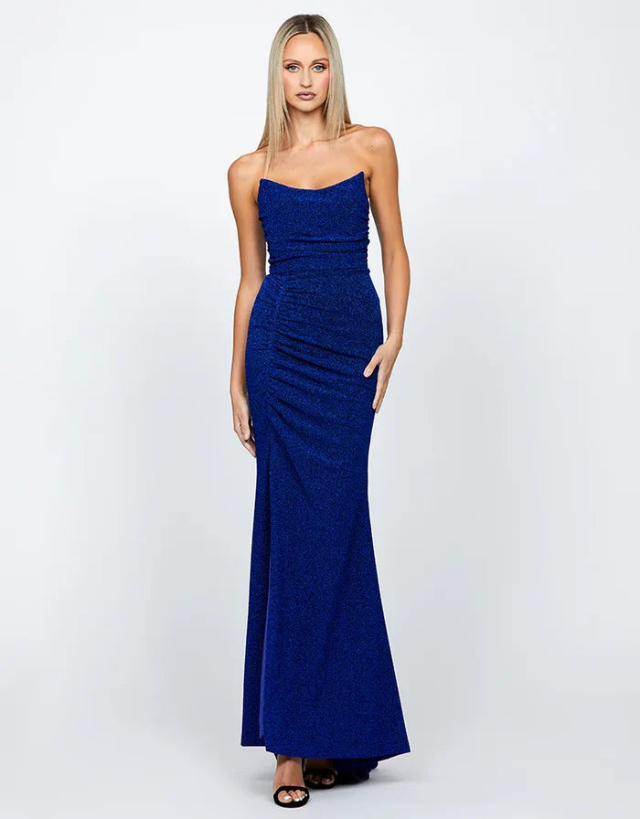 Lynndon Scoop High Split Maxi 18 Cobalt - Dress - Bariano