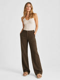 MAC - Nora, Leinenhose, High-Waist, Truffle Brown