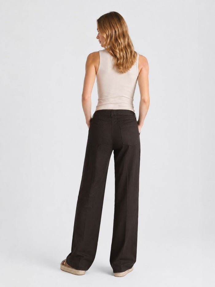 MAC - Nora, Leinenhose, High-Waist, Truffle Brown