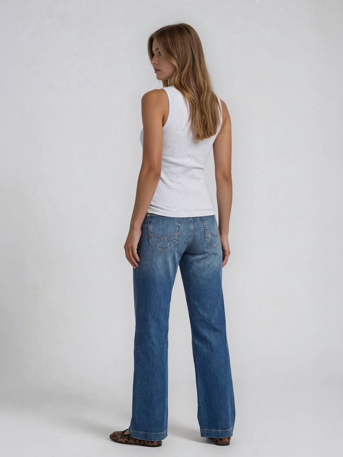 MAC JEANS - RICH PALAZZO, Light weight denim