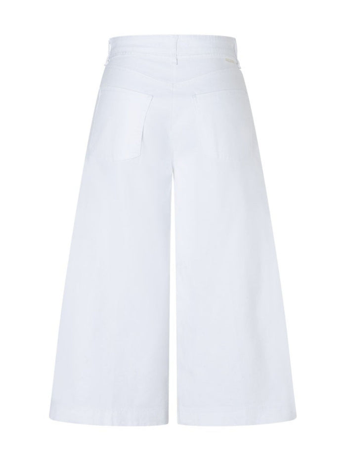 MAC - WENDY, Palazzo, Ultra Light Denim, High Waist, White Denim