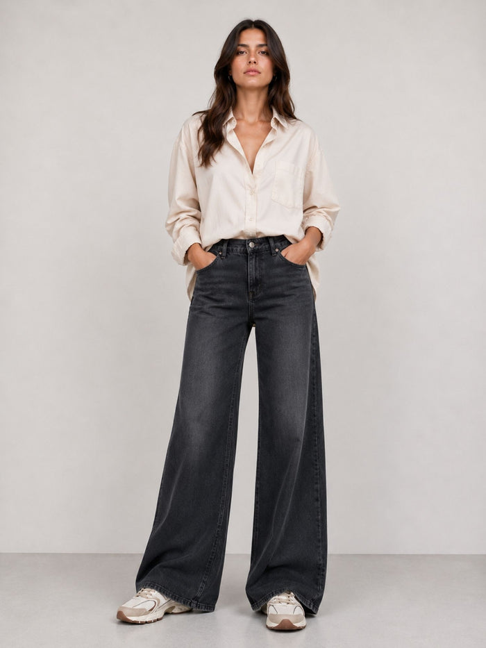 MAC JEANS – DREAM WIDE AUTHENTIC in Soft Grey Authentic
