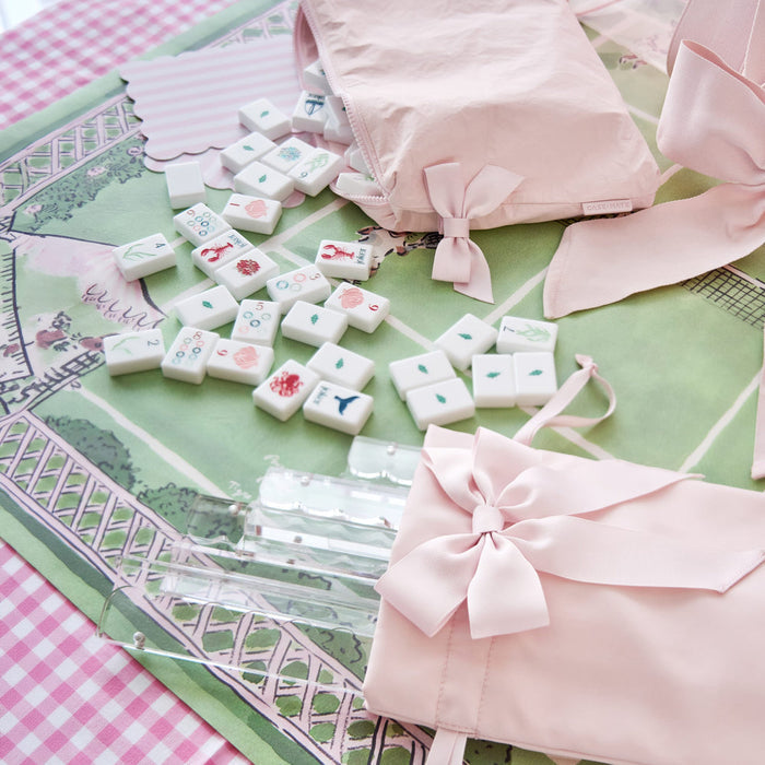 Mahjong Jelly Tote Set | Ballet Pink Bow