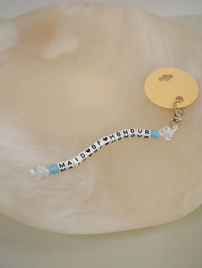 MAID OF HONOUR Friendship Bead Keychain - Giftware - Honey Fawn Boutique