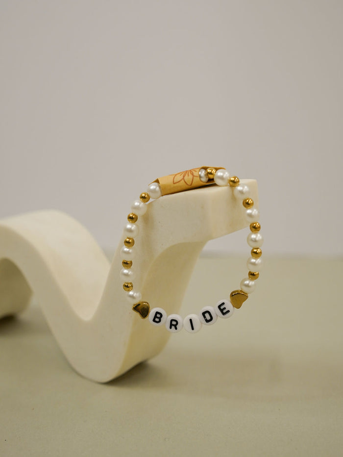 BRIDE Friendship Bracelets Pearl and Gold - Giftware - Honey Fawn Boutique