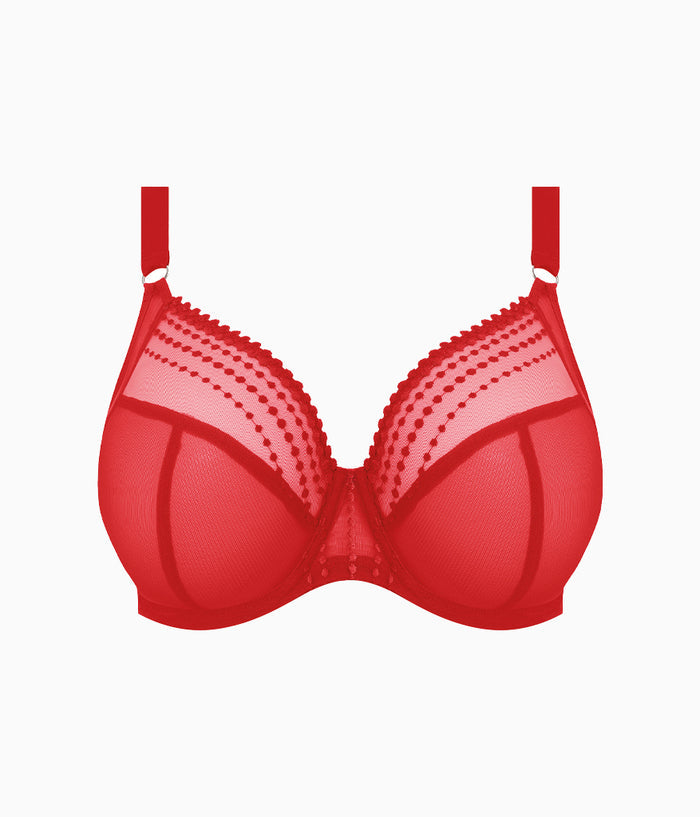 Matilda Underwire Plunge Bra: Haute Red