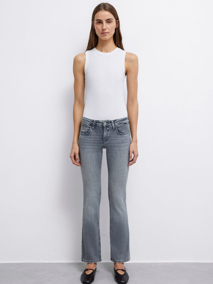 MAVI - Bella, Mid-Waist, Slim Bootcut, Rise Lt Smoke Str