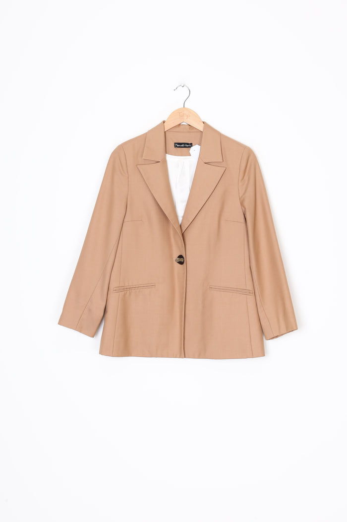 Maxwell / Henry Womens Beige Blazer Size S
