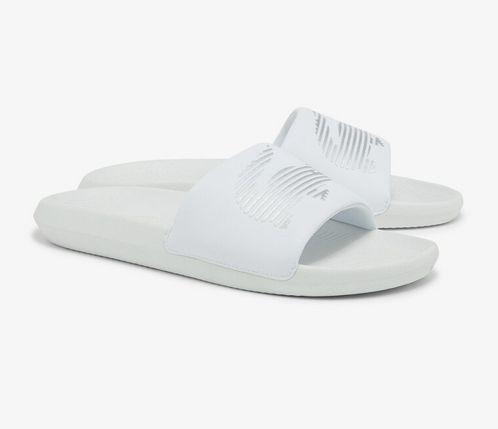Men's Lacoste Croco Slide 0321 1 CMA (White/Silver)