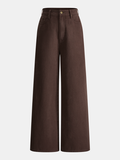 Mid-Waist Denim Wide-Leg Jeans