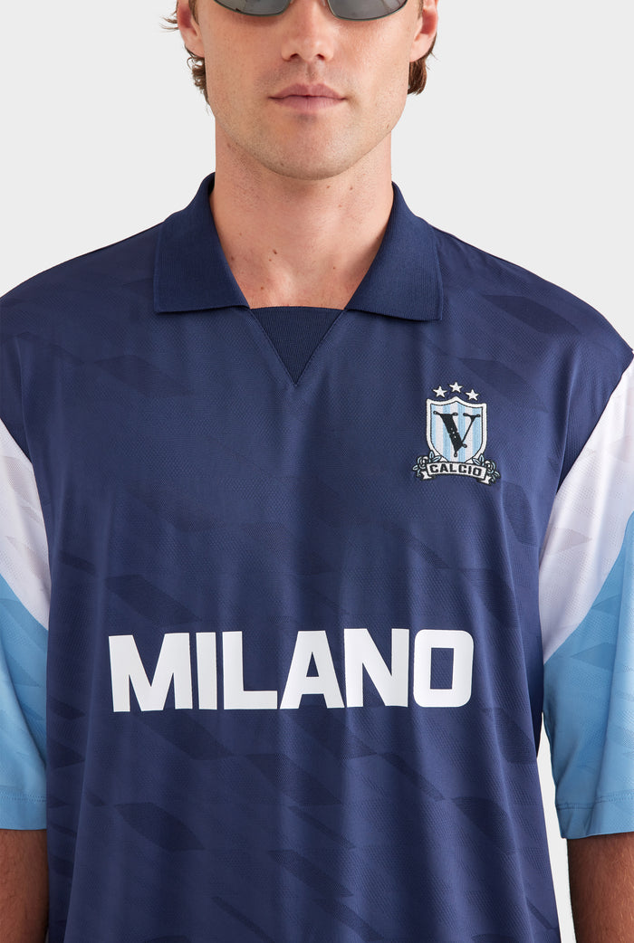 Milano Oversized Jersey - Navy/Blue/White