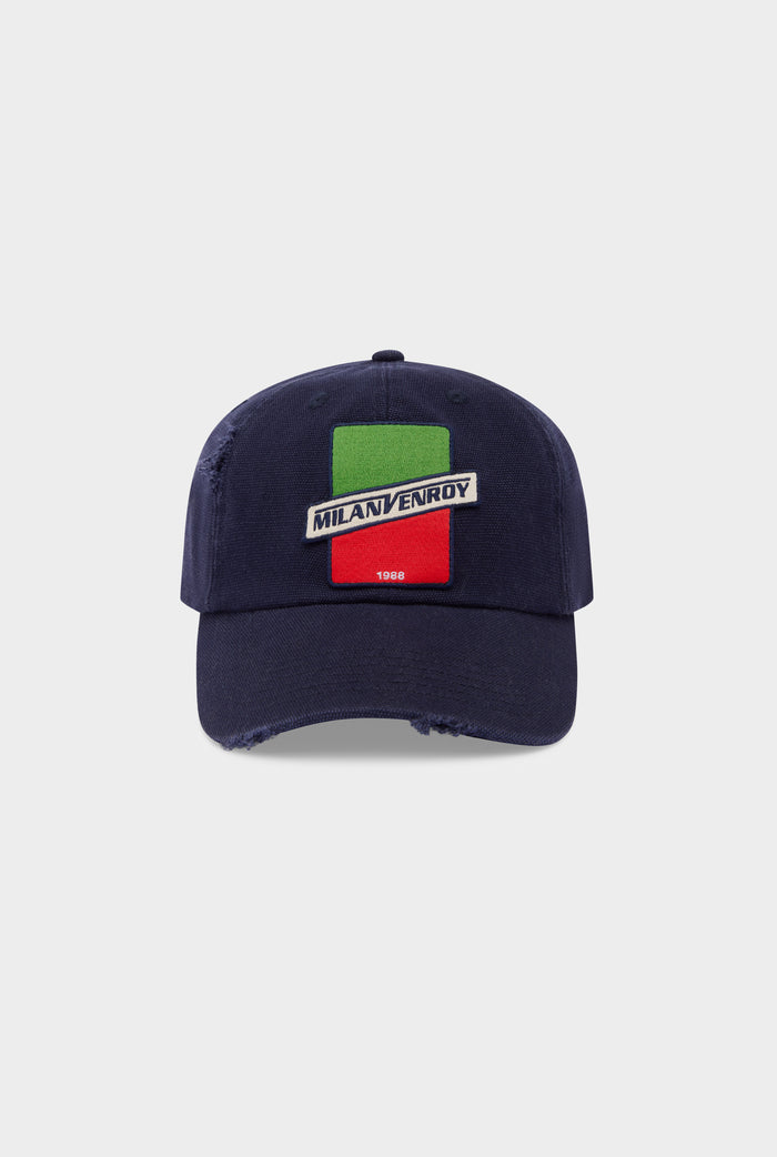 Milano Washed Canvas Cap - Navy