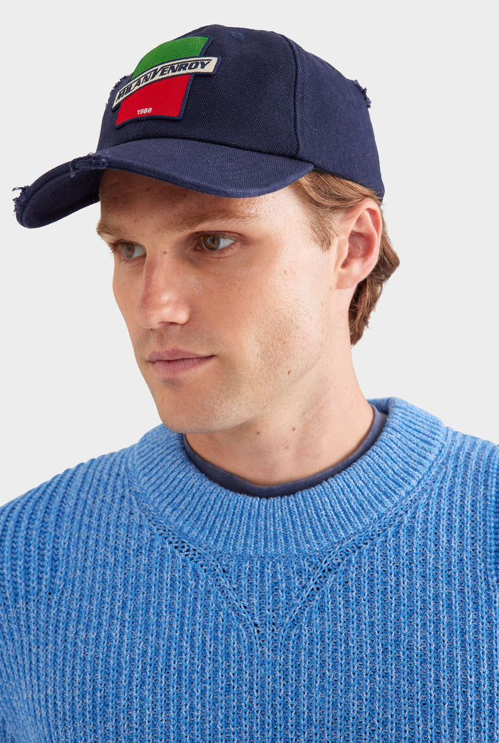 Milano Washed Canvas Cap - Navy