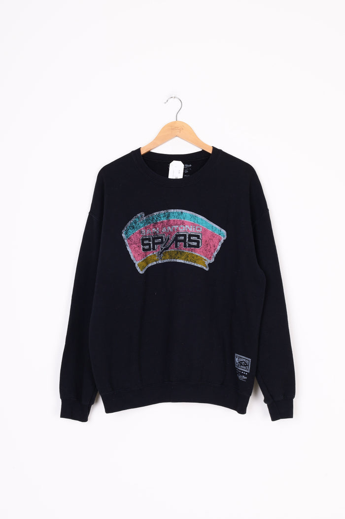 Mitchell & Ness Mens Black Sweatshirt Size M