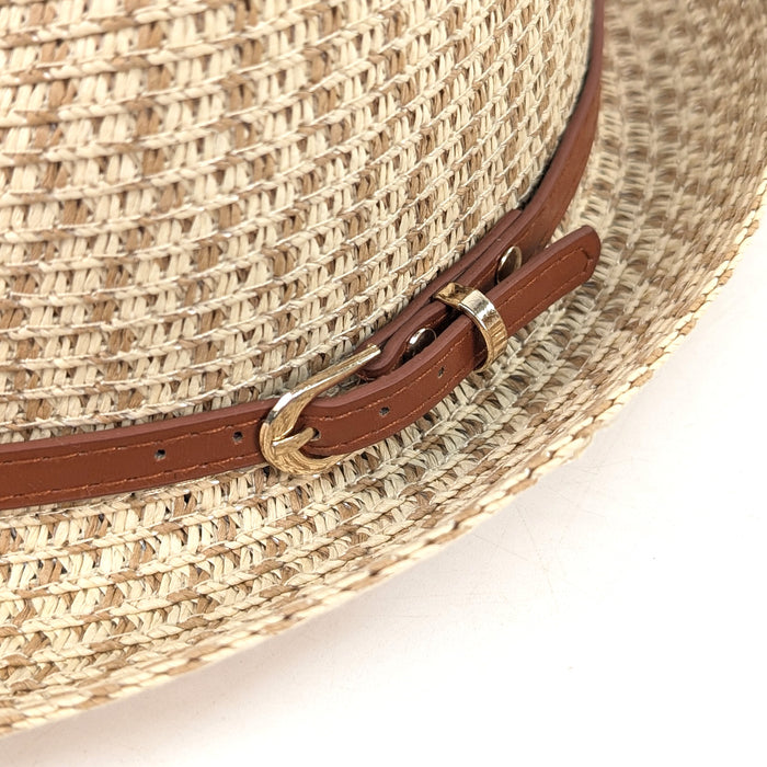 Mottled Trilby Foldable Hat (57cm) - Light Brown
